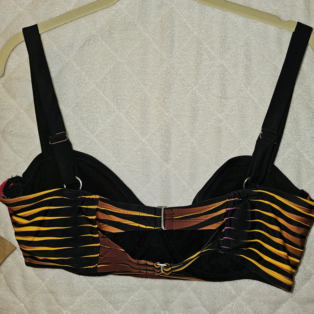 Swimsuits For All Multicolor Striped Bikini - Picture 3 of 13